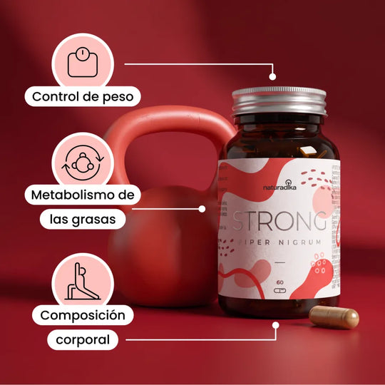 Beneficios de Piper Nigrum Strong: control de peso, metabolismo de las grasas y composición corporal
