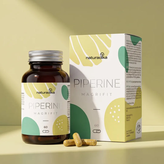 Magrifit Piperine de Naturadika — bote de 60 cápsulas con su estuche