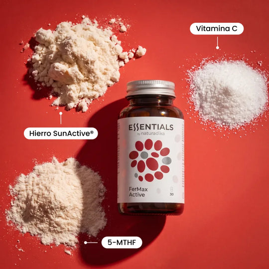 Hierro SunActive, vitamina C y 5-MTHF, los ingredientes de FerMax Active