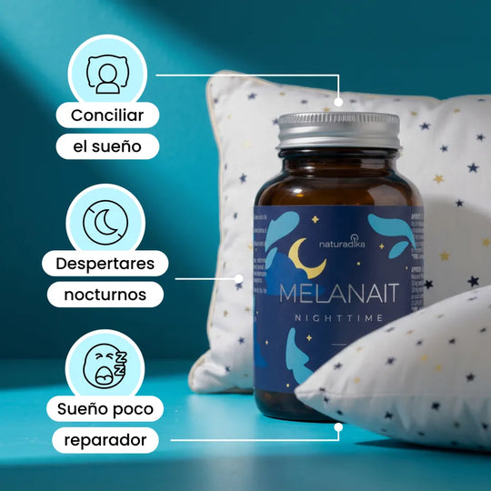 Melanait Nighttime ayuda a conciliar el sueño y a reducir los despertares nocturnos