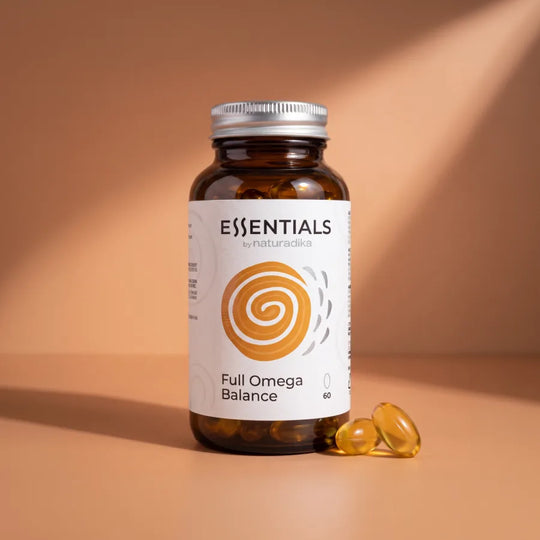 Full Omega Balance de Naturadika — bote de 60 perlas de Omega-3 EPA y DHA