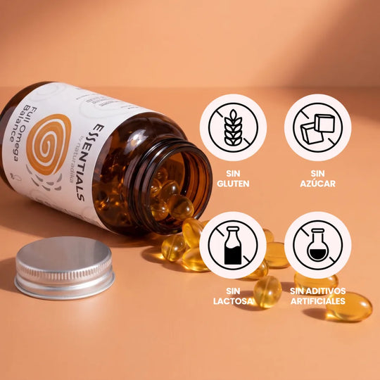 Full Omega Balance es sin gluten, sin azúcar, sin lactosa y sin aditivos artificiales