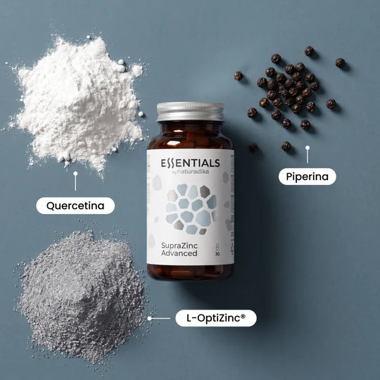 Activos de SupraZinc Advanced: quercetina, L-OptiZinc® y piperina