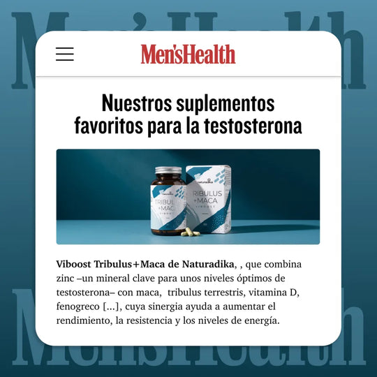Viboost Tribulus + Maca en Men's Health: suplementos favoritos para la testosterona