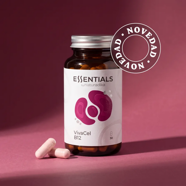 VivaCel B12 de Naturadika — bote de 30 cápsulas de vitamina B12 con folato